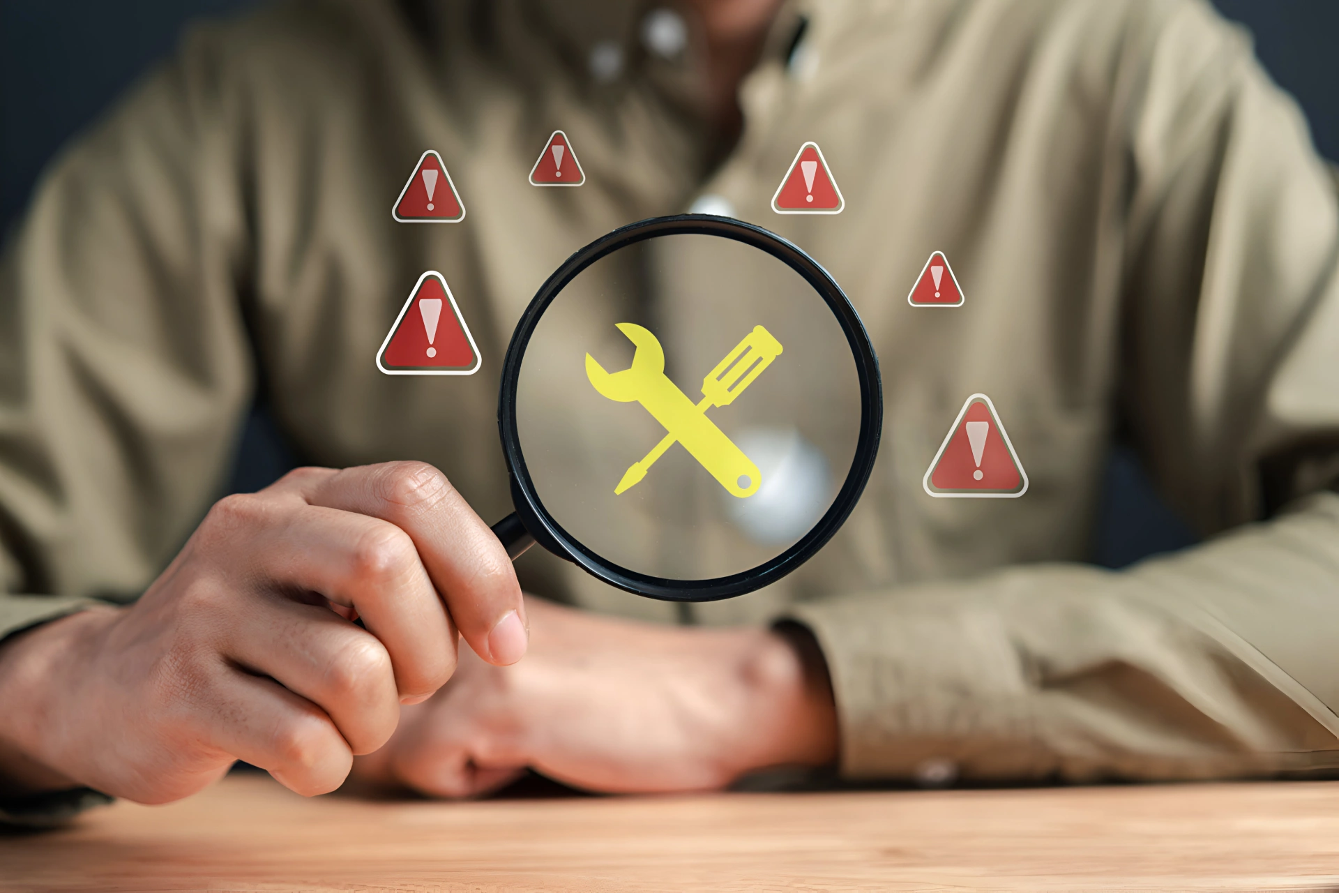 maintenance fixing system warning internet caution sign symbol notification error cyber attack computer network cybersecurity vulnerability data breach illegal connection